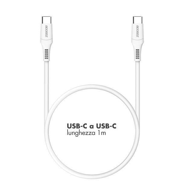Accezz Cavo USB-C a USB-C – 1 metro – Bianco