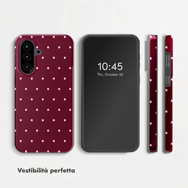 Selencia Cover Posteriore Vivid Samsung Galaxy A57 (5G) - Happy Dots Burgundy
