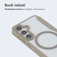 imoshion Bookcase trasparente con MagSafe Samsung Galaxy S25 / S24 - Beige