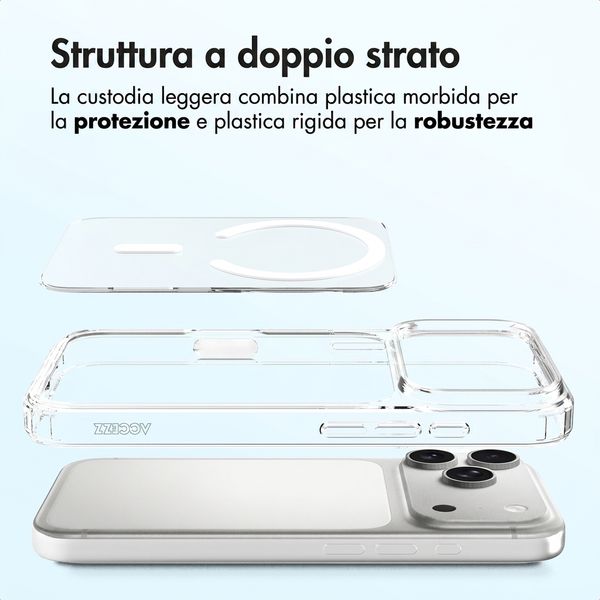 Accezz Cover posteriore Xtreme Impact con MagSafe Apple iPhone 18 Pro / 17 Pro - Trasparente