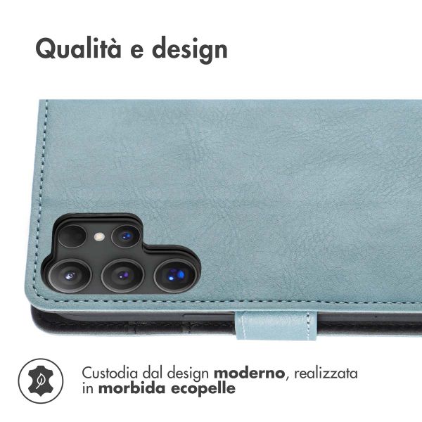 imoshion Cover a libro di Lusso Samsung Galaxy S25 Ultra - Azzurro