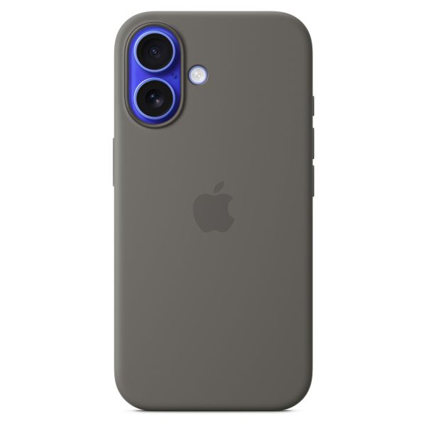 Apple Cover Posteriore in Silicone con MagSafe Apple iPhone 16 - Stone Gray