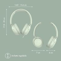 imoshion Cuffie per bambini con filo - cavo AUX - limitatore di decibel - Mint Green