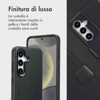 Accezz Cover in pelle 2 in 1 con MagSafe Samsung Galaxy S25 - Onyx Black
