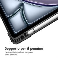 Accezz Libreria a tre ante robusta Apple iPad Air 11 pollici (2026) M4 / (2025) M3 / (2024) M2 / Air 5 (2022) / Air 4 (2020) - Blu scuro
