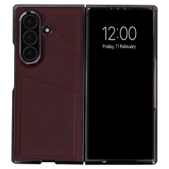 imoshion Cover posteriore MagSafe in pelle sintetica con portacarte Samsung Galaxy Z Fold 8 Ultra - Wine Red
