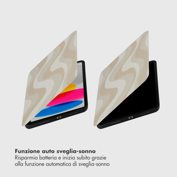 Selencia Cover per tablet Vivid Apple iPad 11 (2025) 11 pollici A16 / iPad 10 (2022) 10.9 pollici - Desert Waves Beige