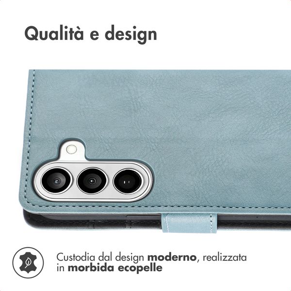 imoshion Cover a libro di Lusso Samsung Galaxy S26 Plus - Azzurro