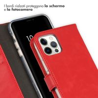 Selencia Cover a libro in vera pelle Apple iPhone 12 (Pro) - Rosso