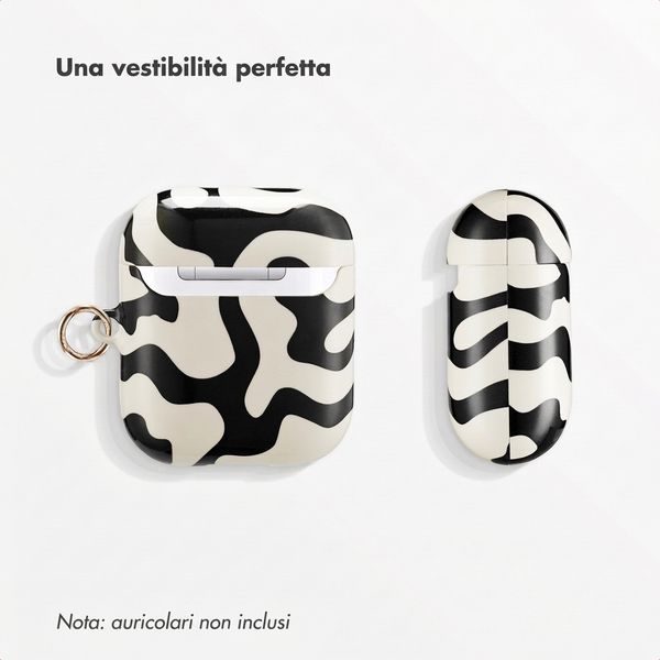 Selencia Cover Vivid  Apple Airpods 1 / 2 - Art Wave Black
