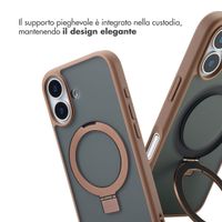Accezz Cover con anello e supporto con MagSafe Apple iPhone 17 - Marrone