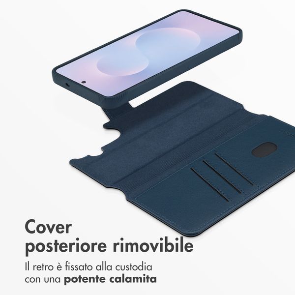 Accezz Cover in pelle 2 in 1 con MagSafe Samsung Galaxy S26 Plus - Nightfall Blue