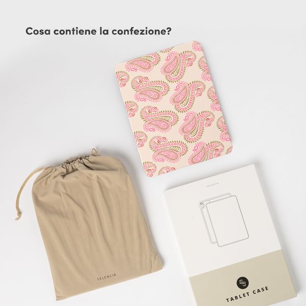 Selencia Cover per tablet Vivid Samsung Galaxy Tab A11 Plus / A9 Plus - Paisley Blush