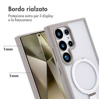Accezz Cover con anello e supporto con MagSafe Samsung Galaxy S24 Ultra - Grigio
