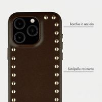Selencia Cover posteriore Studs con MagSafe Apple iPhone 15 Pro - Cacao Crush