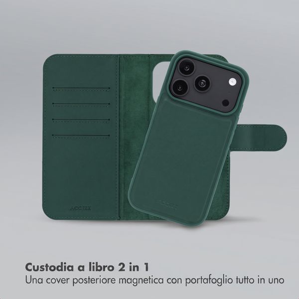 Accezz Cover a libro Edge rimovibile con MagSafe Apple iPhone 18 Pro / 17 Pro - Verde