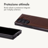 imoshion Cover posteriore MagSafe in pelle sintetica con portacarte Samsung Galaxy Z Fold 8 Ultra - Marrone scuro