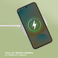 Accezz Cover in silicone liquido con MagSafe Samsung Galaxy S25 FE - Cooper Green