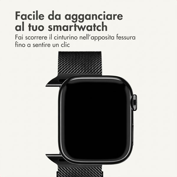 imoshion Milanees magnetisch bandje Apple Watch | 44/45/46/49 mm - Zwart