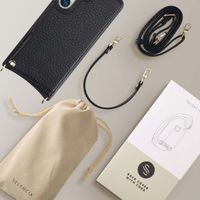 Selencia Cover per telefono Nova con cordino e portacarte Samsung Galaxy S25 - Nero