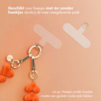 Selencia Cover trasparente con ganci + laccetto da polso Lova Apple iPhone 17 Pro - Arancio