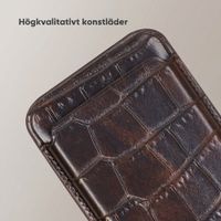 Selencia Portacarte Croco con MagSafe - Choco Brown