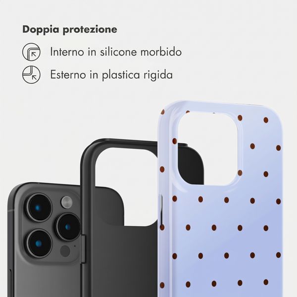 Selencia Cover Posteriore Vivid Apple iPhone 15 Pro - Happy Dots Digital Sky