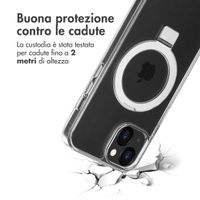 Accezz Cover con anello e supporto con MagSafe Apple iPhone 13 - Trasparente