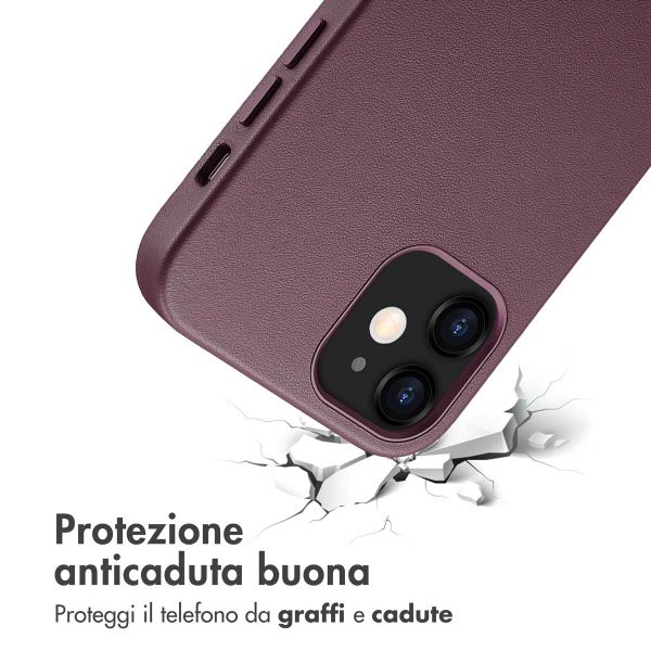 Accezz Cover in Pelle con MagSafe Apple iPhone 12 (Pro) - Heath Purple
