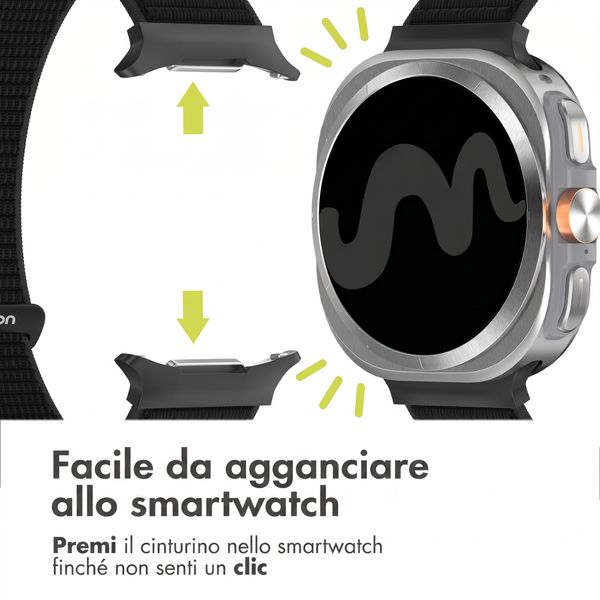 imoshion Nylon bandje Samsung Galaxy Watch Ultra (2024/2025) - Zwart