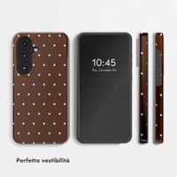 Selencia Cover Posteriore Vivid Samsung Galaxy S26 - Happy Dots Chocolate