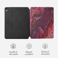 Selencia Cover per tablet Vivid Apple iPad Air 11 pollici (2026) M4 / (2025) M3 / (2024) M2 / Air 5 (2022) / Air 4 (2020) - Marble Plum