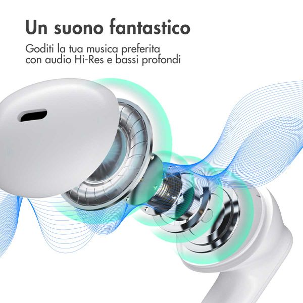 imoshion Aura Earbuds - Auricolari wireless - Auricolari Bluetooth wireless - Bianco