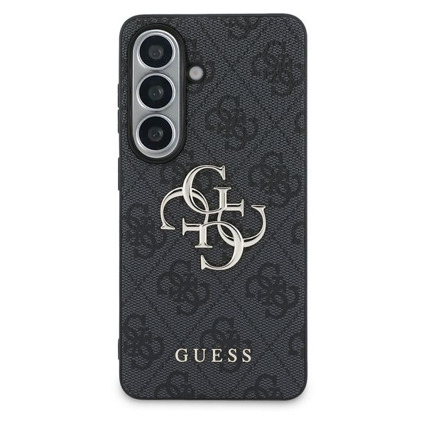 Guess Cover Posteriore con Logo 4G in Metallo Samsung Galaxy S26 - Nero
