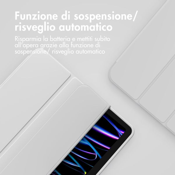 Accezz Cover a libro in silicone Smart Apple iPad Air 11 pollici (2026) M4 / (2025) M3 / (2024) M2 / Air 5 (2022) / Air 4 (2020) - Grigio
