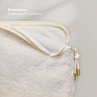 Selencia Cover Teddy per laptop 13-14 pollici - Laptopsleeve - Latte