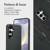 Accezz Cover in pelle 2 in 1 con MagSafe Samsung Galaxy S25 Plus - Onyx Black