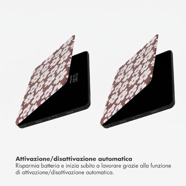 Selencia Cover per tablet Vivid Samsung Galaxy Tab A11 Plus / A9 Plus - Choco Flower Pop