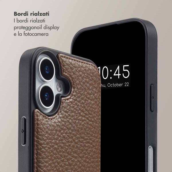 Selencia Cover per telefono Nova con cordino e portacarte Apple iPhone 17 - Mocha Brown