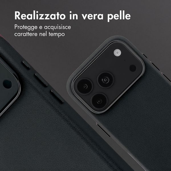 Accezz Cover in Pelle con MagSafe Apple iPhone 18 Pro Max / 17 Pro Max - Onyx Black