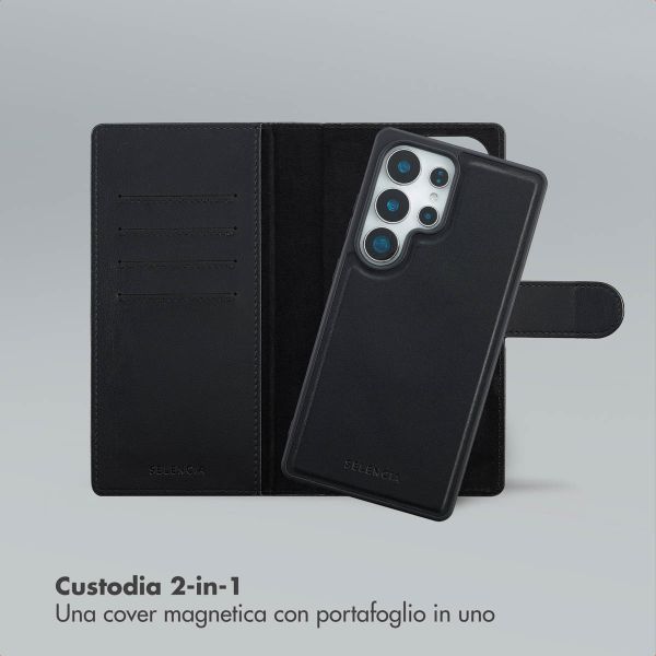 Selencia Libreria rimovibile Olyn con MagSafe Samsung Galaxy S25 Ultra - Nero