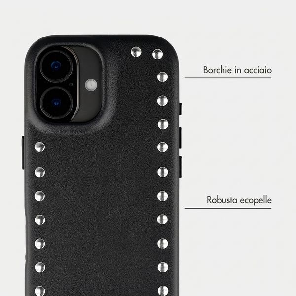 Selencia Cover posteriore Studs con MagSafe Apple iPhone 17 - Velvet Black