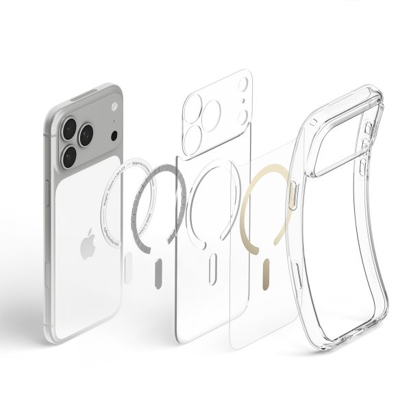 Spigen Cover Posteriore Ultra Ibrida con MagSafe Apple iPhone 18 Pro Max / 17 Pro Max - Clear Gold