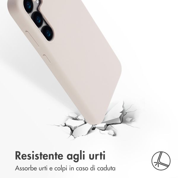 Accezz Cover in silicone liquido con MagSafe Samsung Galaxy S24 - Stone