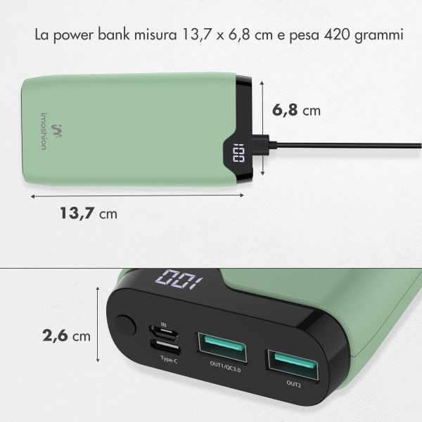 imoshion Powerbank - 20.000 mAh - Quick Charge e Power Delivery - Verde