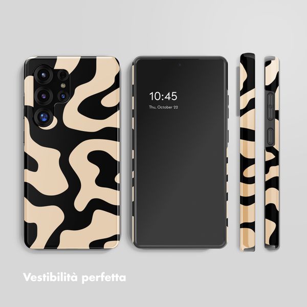 Selencia Cover posteriore Vivid con MagSafe Samsung Galaxy S25 Ultra - Art Wave Black
