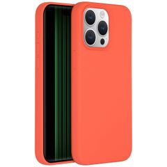 Accezz Cover in silicone liquido con MagSafe Apple iPhone 15 Pro Max - Nectarine