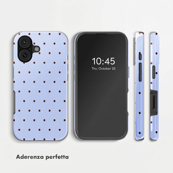 Selencia Cover posteriore Vivid con MagSafe Apple iPhone 16 - Happy Dots Digital Sky