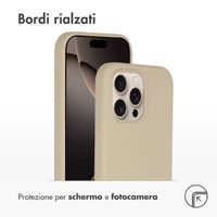 Accezz Cover in silicone liquido con MagSafe Apple iPhone 16 Pro Max - Stone
