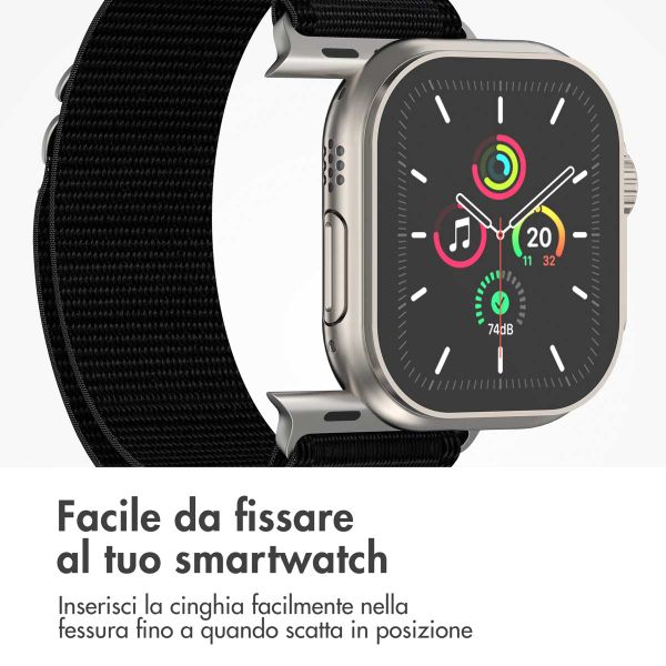 imoshion Cinturino in nylon Alpine Apple Watch | 44/45/46/49 mm - Nero